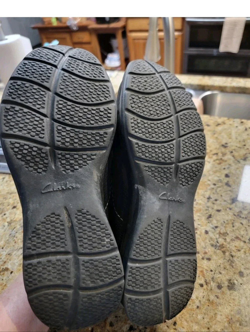 Clarks #14885 Black Pebbled Mens Ultimate Comfort Loafer Shoes 11W